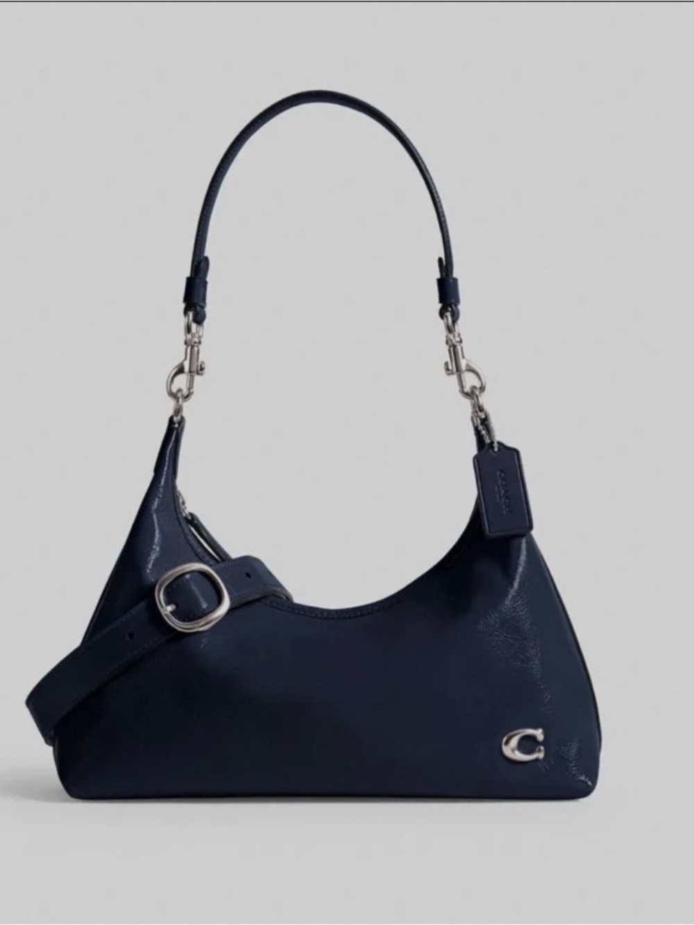 Coach Juliet 30 in Deep Blue Glazed Leather NWT